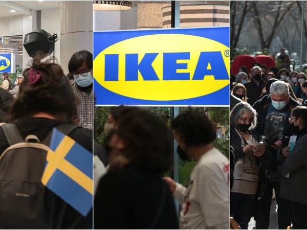Cientos de personas llegaron este miércoles para la apertura de la tienda Ikea en Las Condes