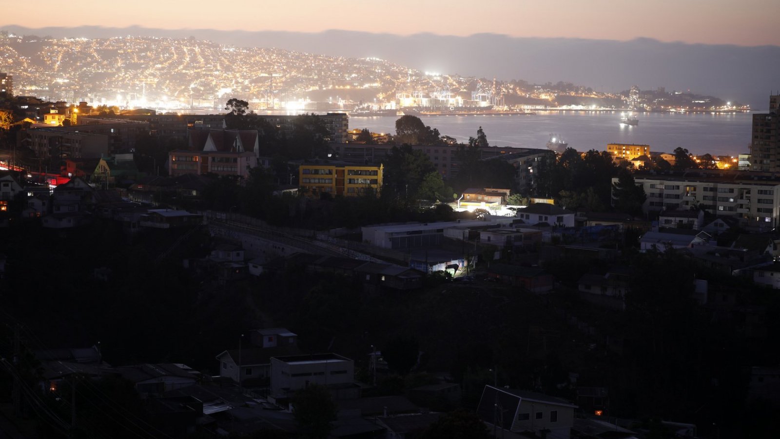 Vista panorámica de un corte de luz