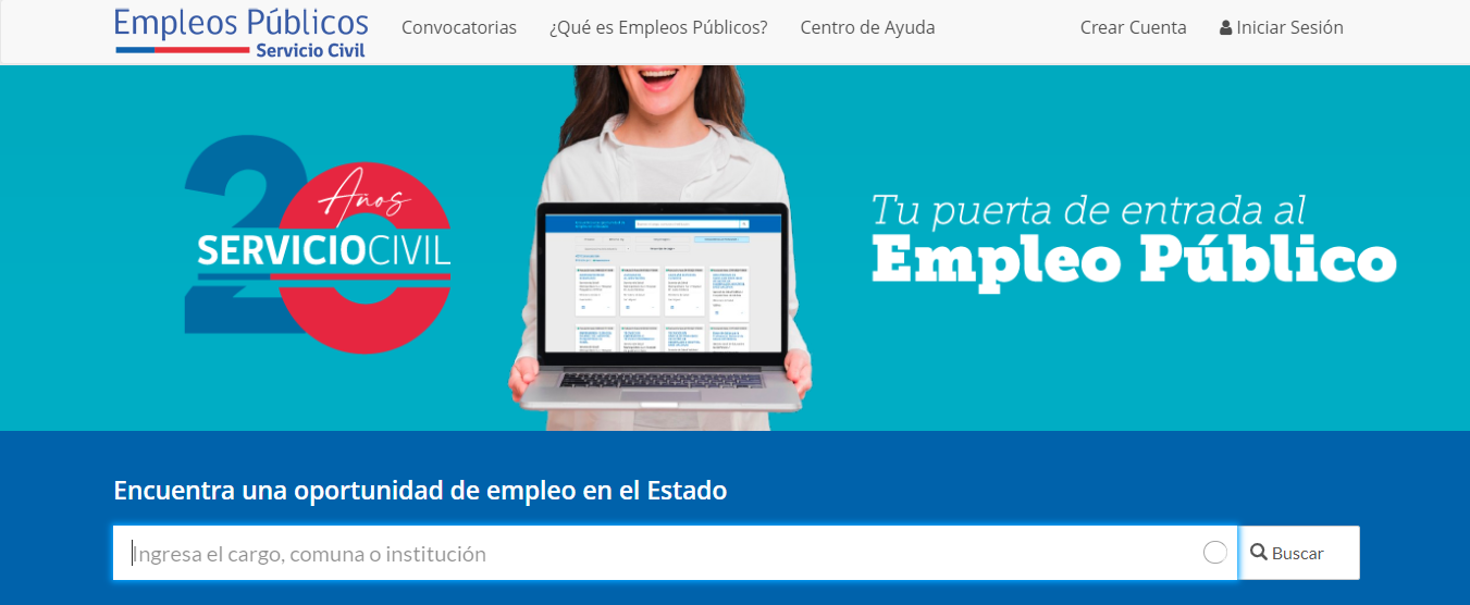 Página web de Empleos Públicos