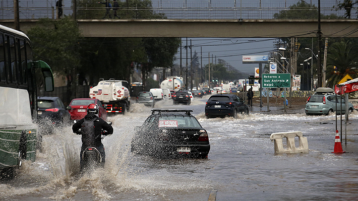 Lluvias en la capital de Chile