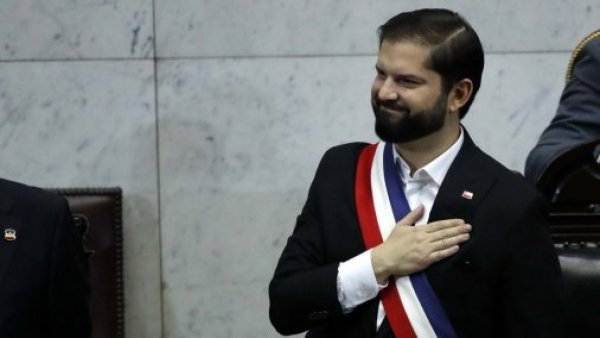 Presidente Gabriel Boric en la Cuenta Pública 2023.