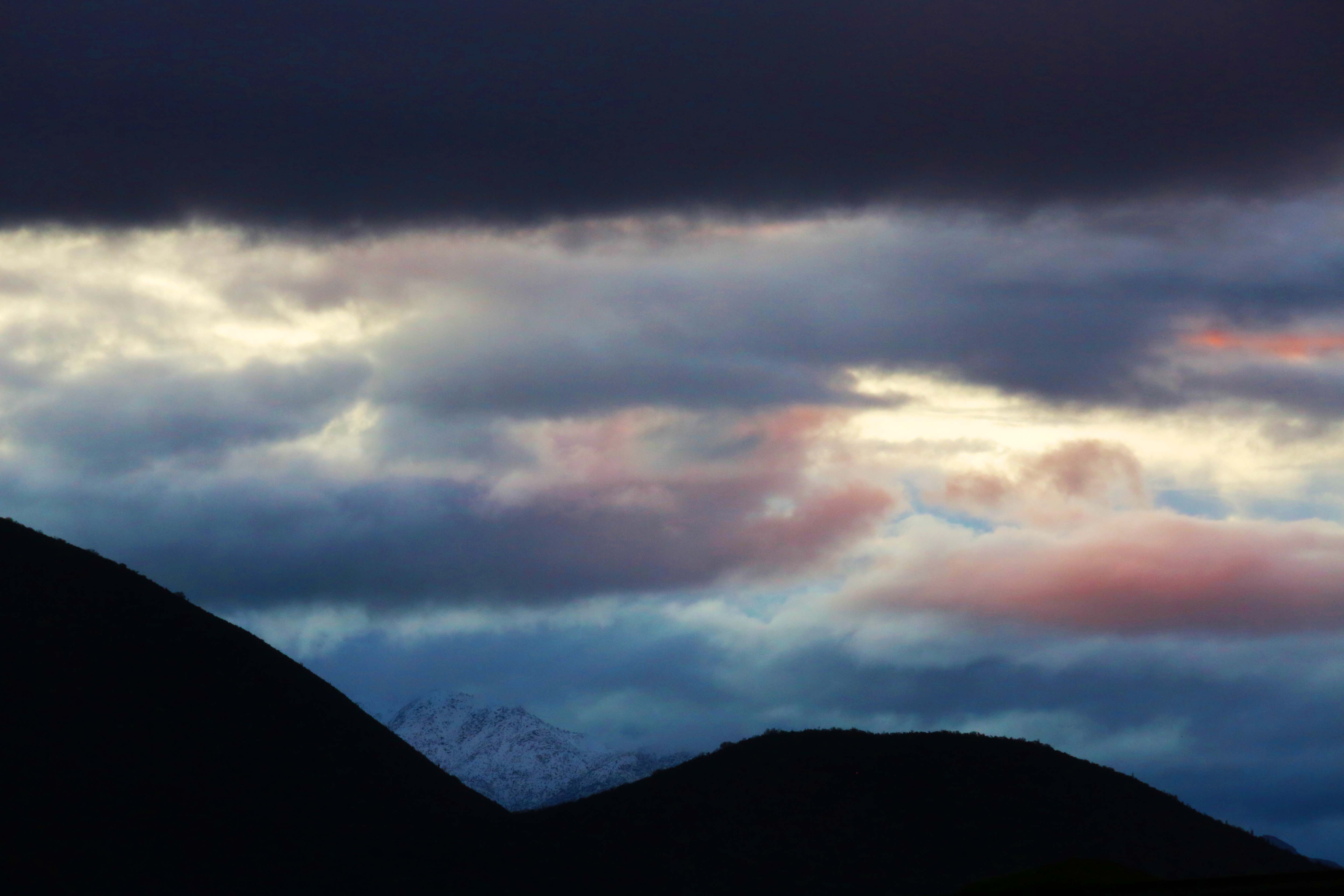 Cielo nublado en Chile.