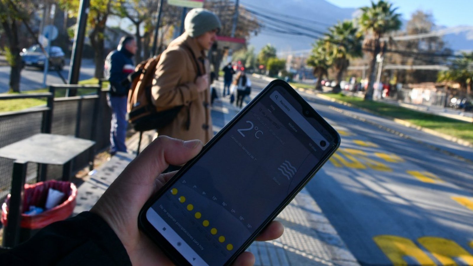 Bajas temperaturas en Santiago.