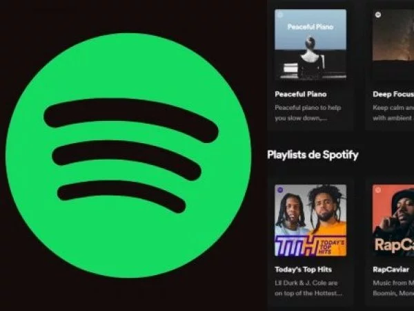 Logo de Spotify y playlist que ofrece Spotify - Web Player