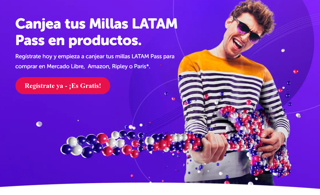 Pagína web de LATAM Pass