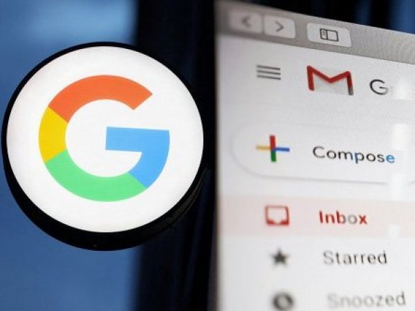 Logo de Google y sitio web de Gmail