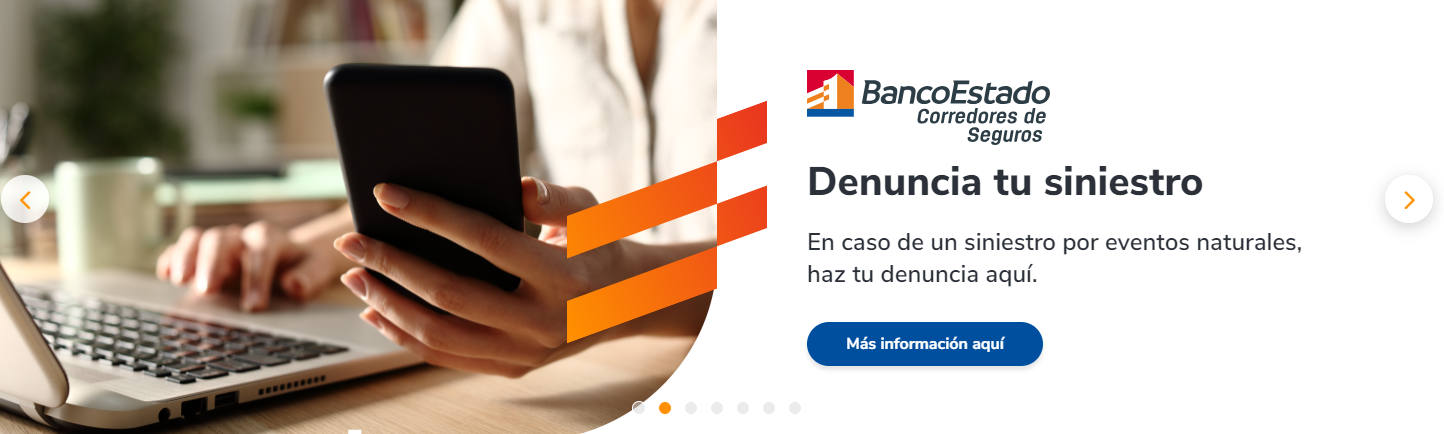 BancoEstado denuncia siniestros.