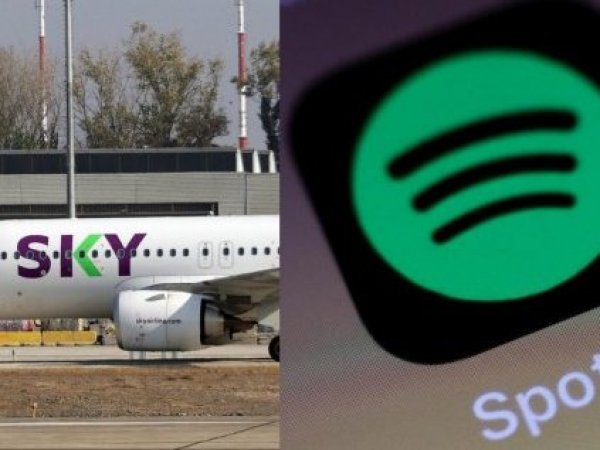 Logo Sky Airlines. App de Spotify.