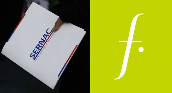 Carpeta Sernac. Logo Falabella.