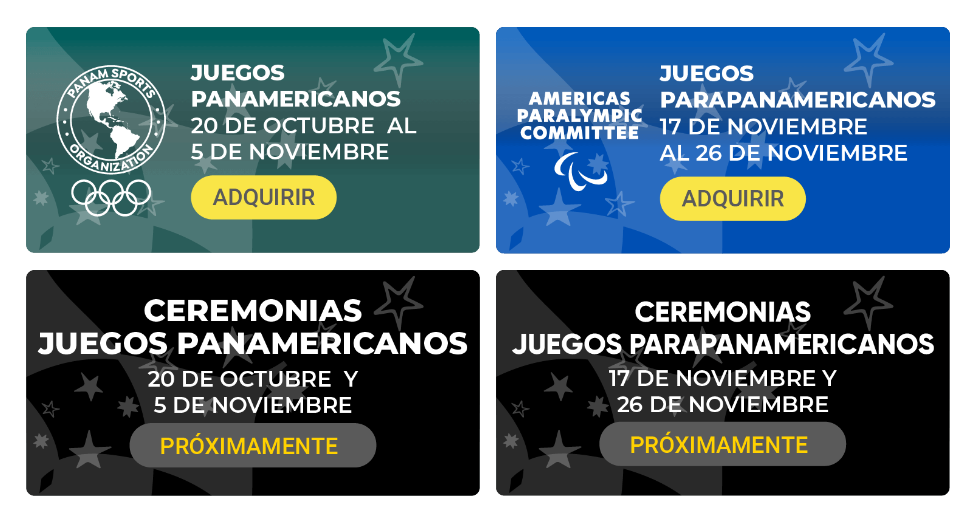 Opciones de juegos panamericanos.