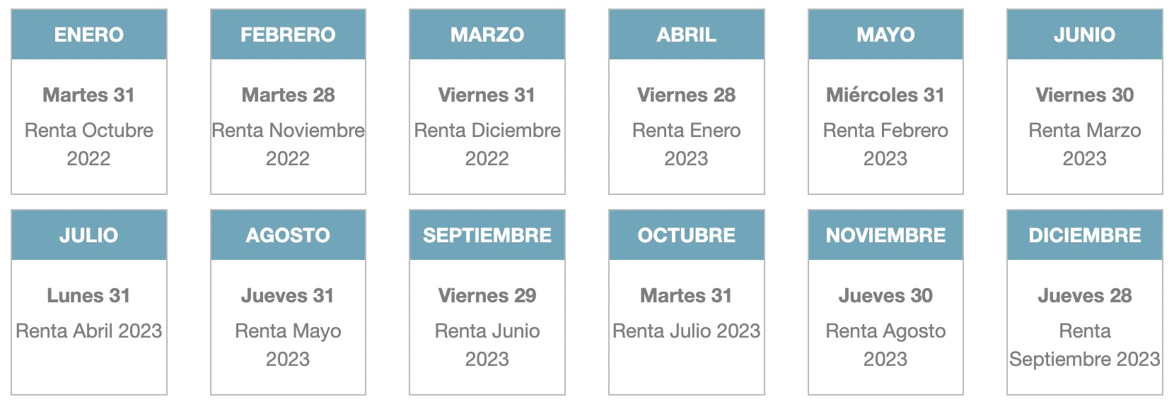 Calendario BTM