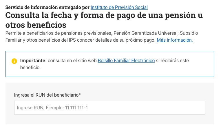 Consultar fecha de pago PGU