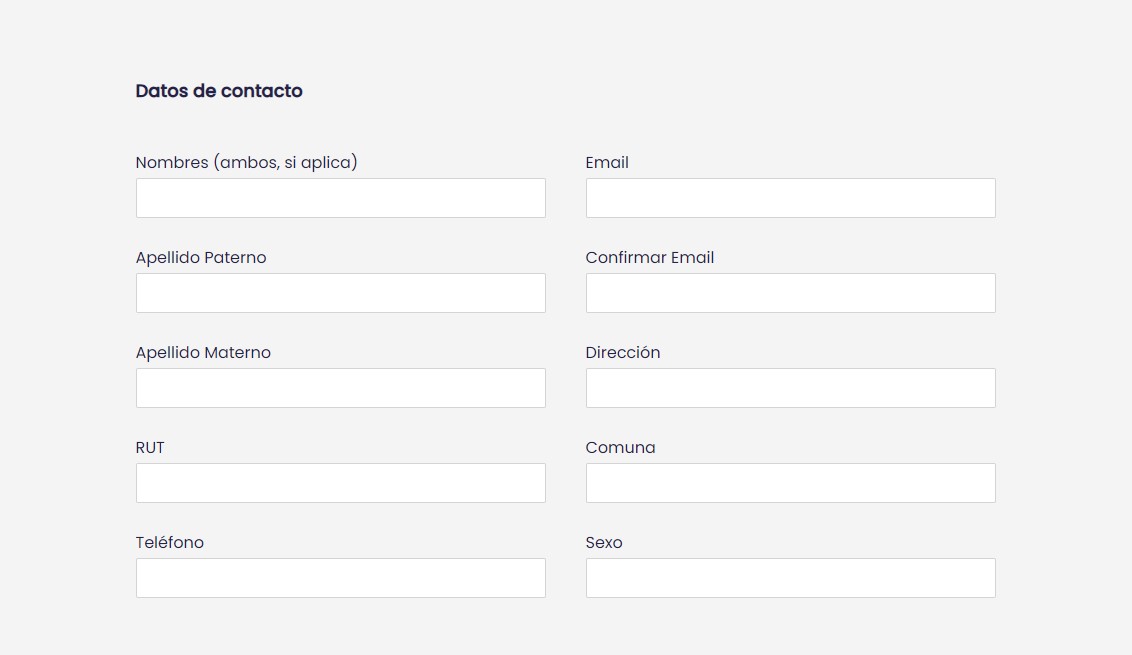Notaría online. Rellenar datos.