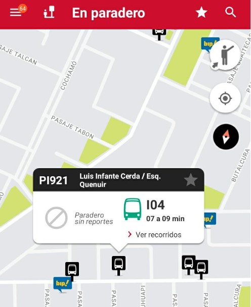 Sistema RED. App. Mapa. 