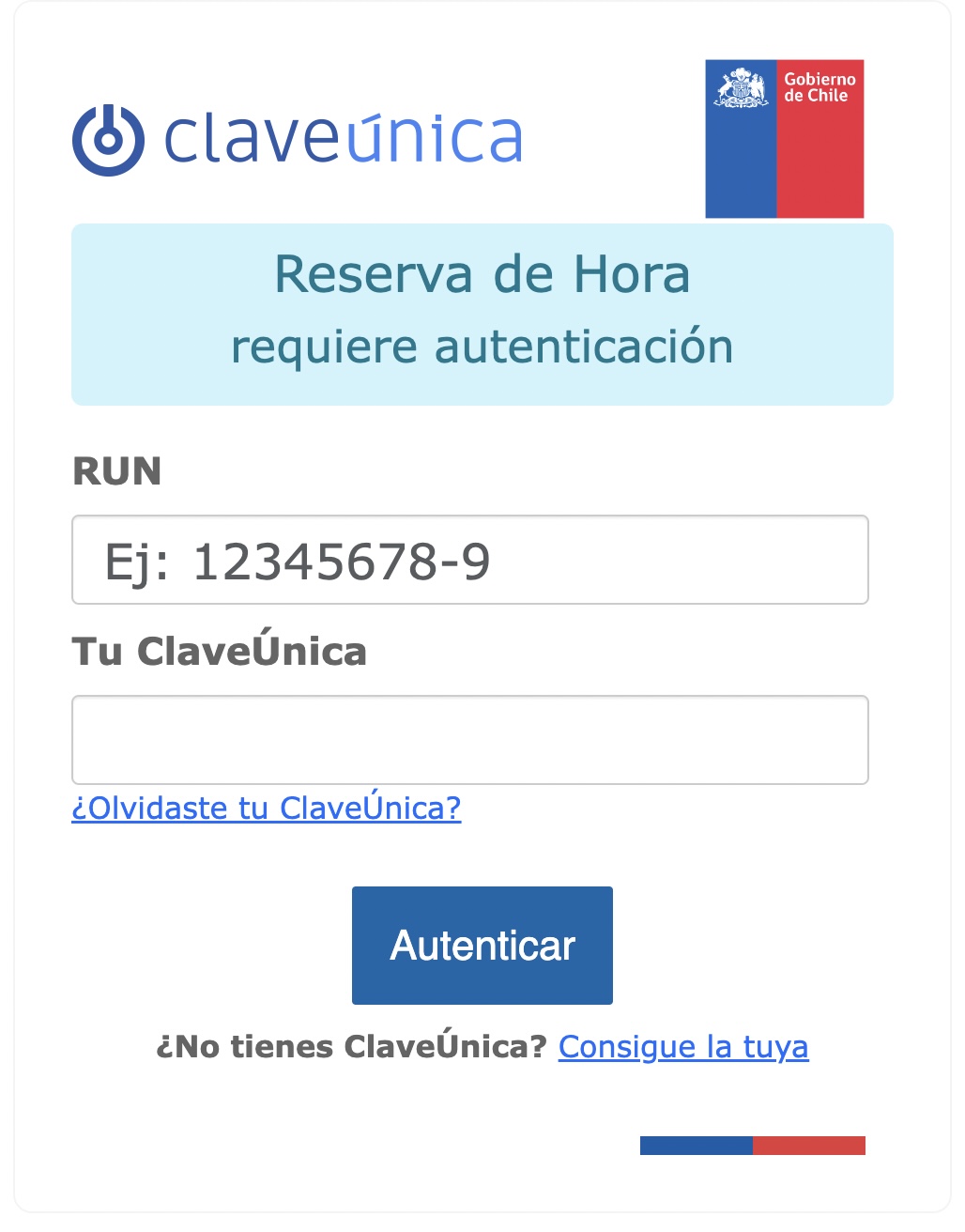 Reservar hora reimpresión registro civil