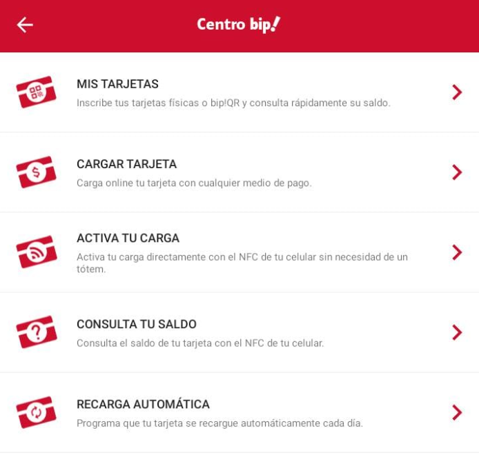 Centro BIP para código QR.