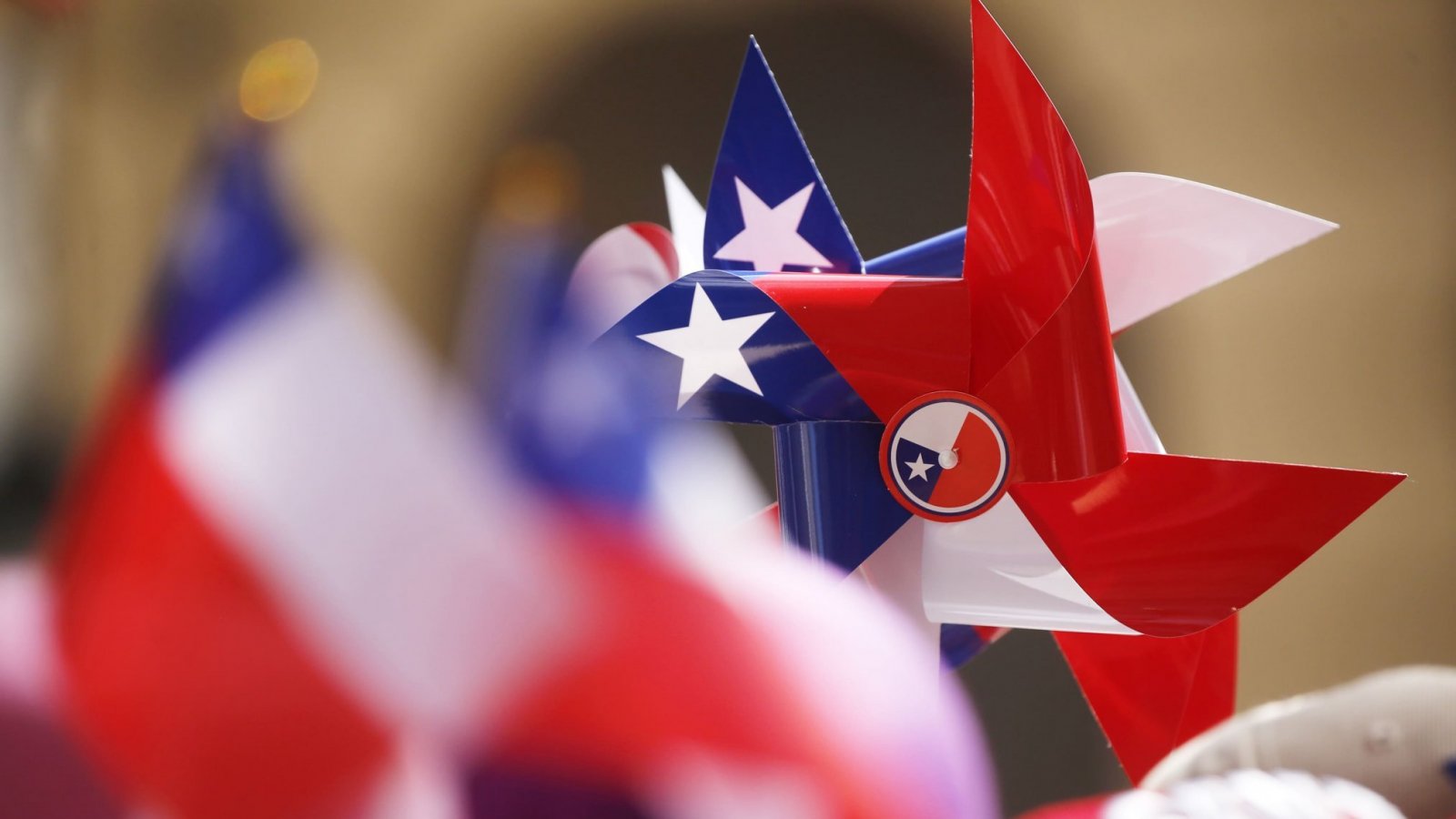 Comercio Fiestas Patrias. Bandera de Chile.