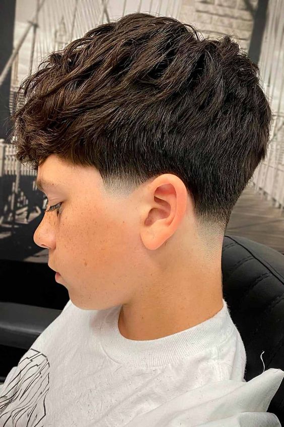 Corte de pelo taper con textura