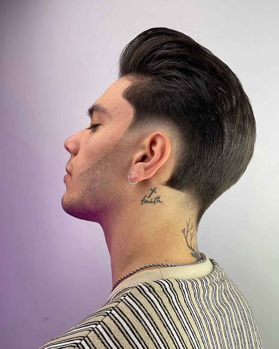 Taper + pompadour