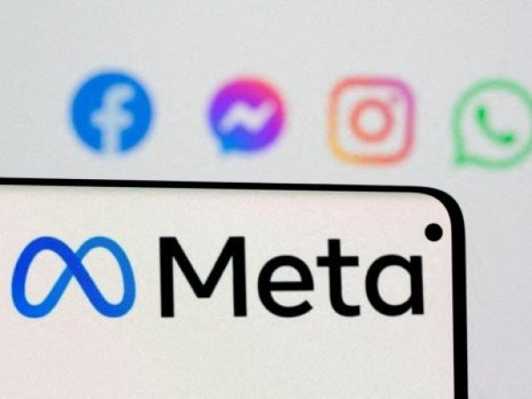 Logo de Meta y otras redes sociales como Instagram y Facebook.