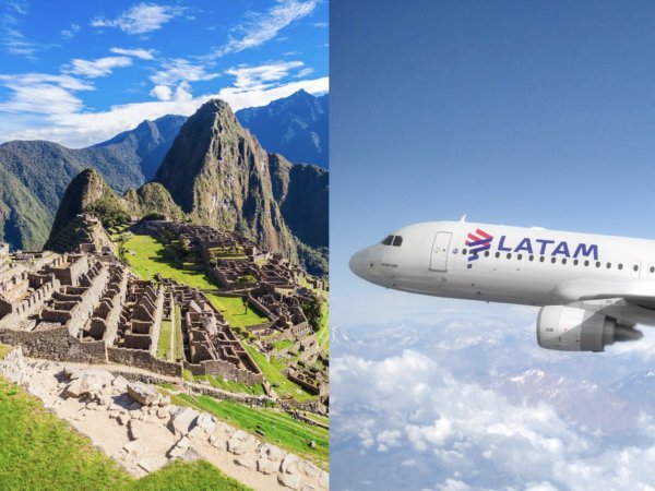 Machu Picchu. Avión LATAM Airlines.