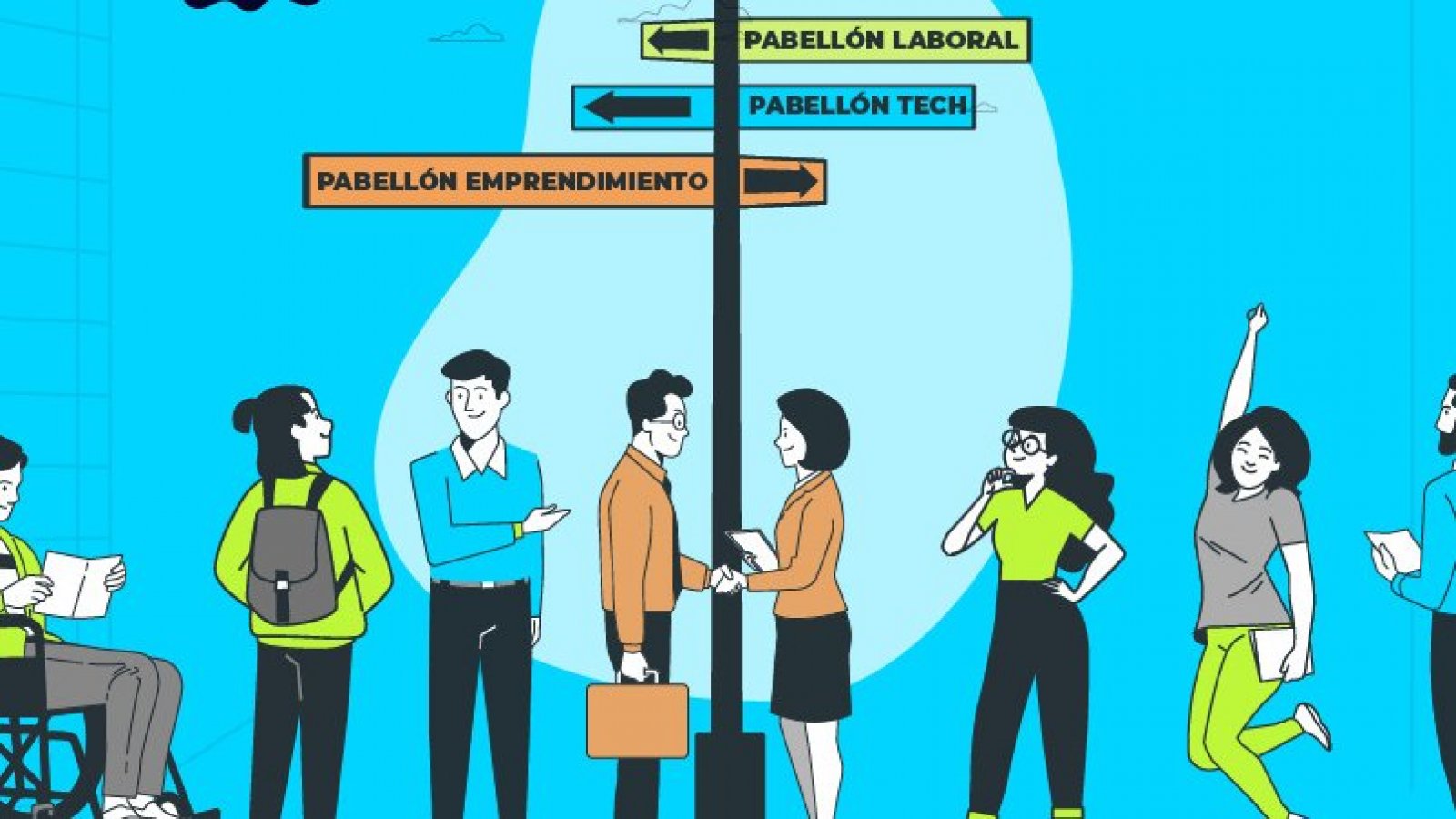 Afiche feria laboral y emprendimiento 2023