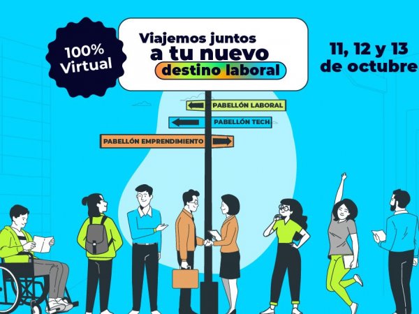 Afiche feria laboral y emprendimiento 2023