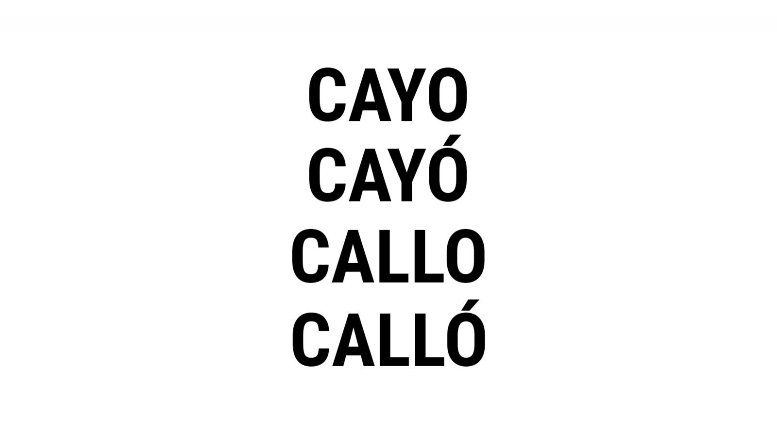 Diferencia entre cayo, cayó, callo y calló