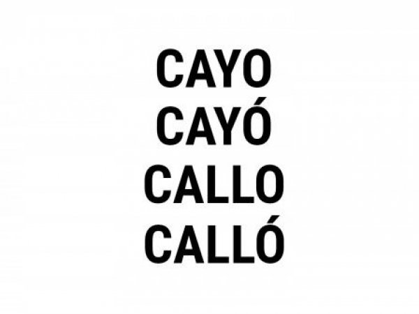 Diferencia entre cayo, cayó, callo y calló
