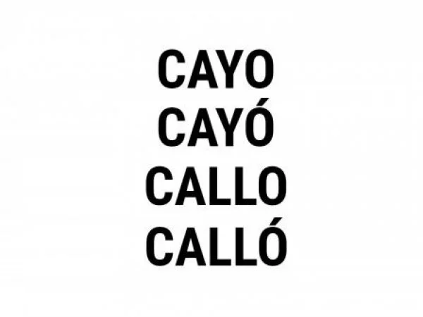 Diferencia entre cayo, cayó, callo y calló