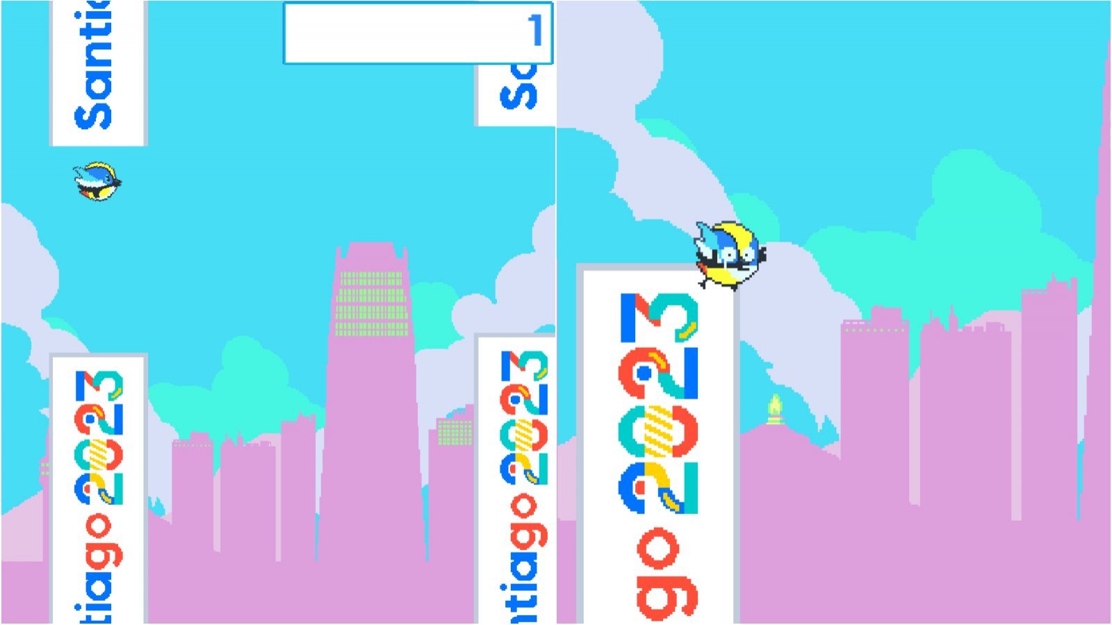 Flappy Fiu: el juego viral de la mascota de Santiago 2023