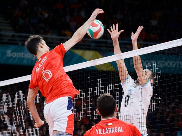 Los Guerreros, selección chilena de vóleibol, en los Juegos Panamericanos Santiago 2023.