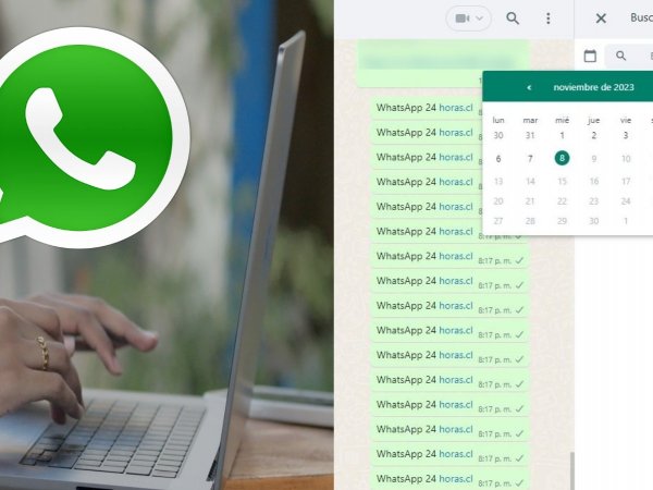 Persona utilizando WhatsApp Web
