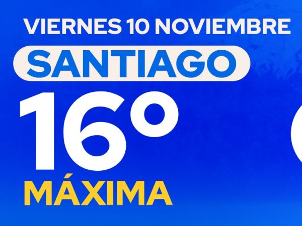El tiempo en Santiago: viernes 10 de noviembre 2023