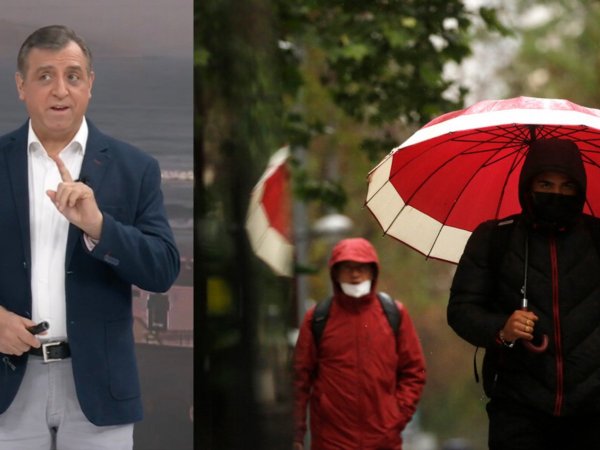 Iván Torres y lluvia en Santiago.
