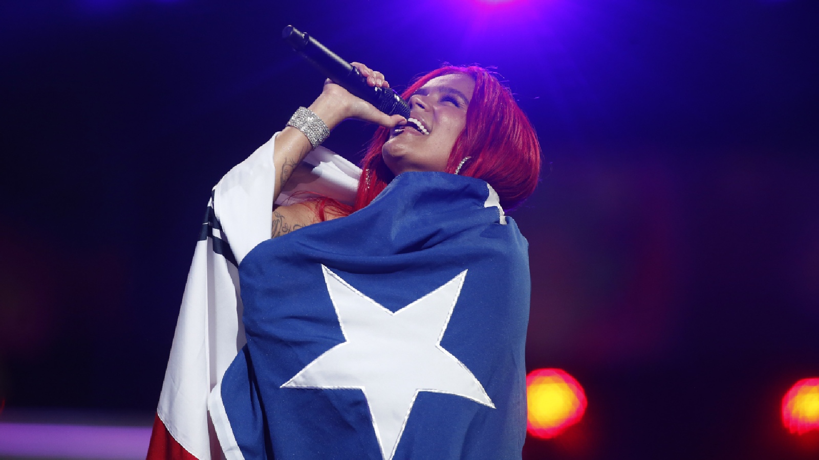 Karol G actuando en el Festival de Viña del Mar 2023