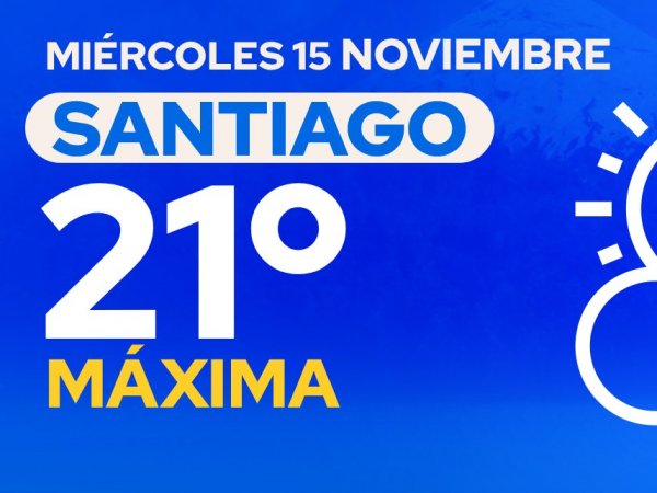 El tiempo en Santiago: miércoles 15 de noviembre 2023