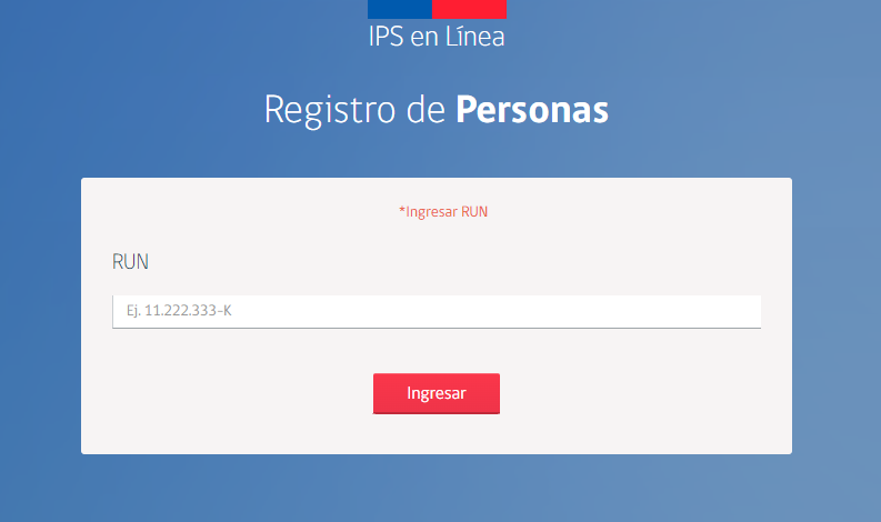 Pago ips con rut