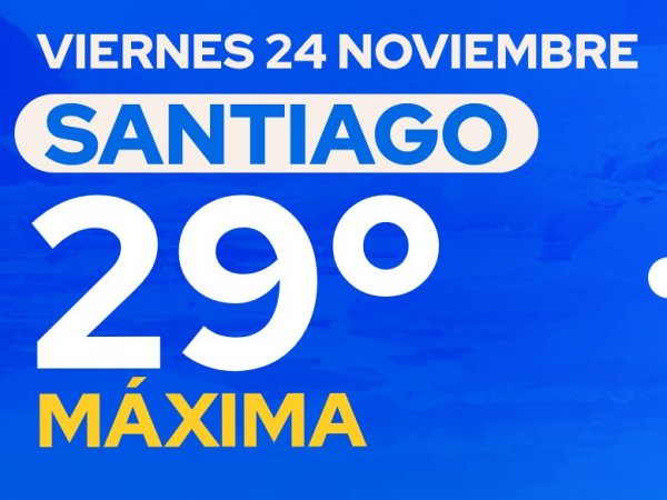 El tiempo en Santiago: viernes 24 de noviembre 2023