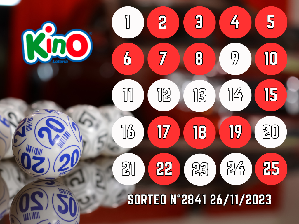 Resultados kino sorteo domingo 26 noviembre.