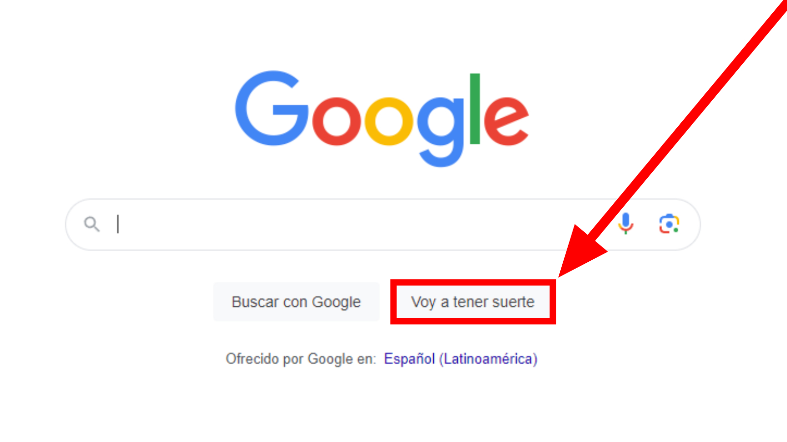 Botón "Voy a tener suerte" de Google