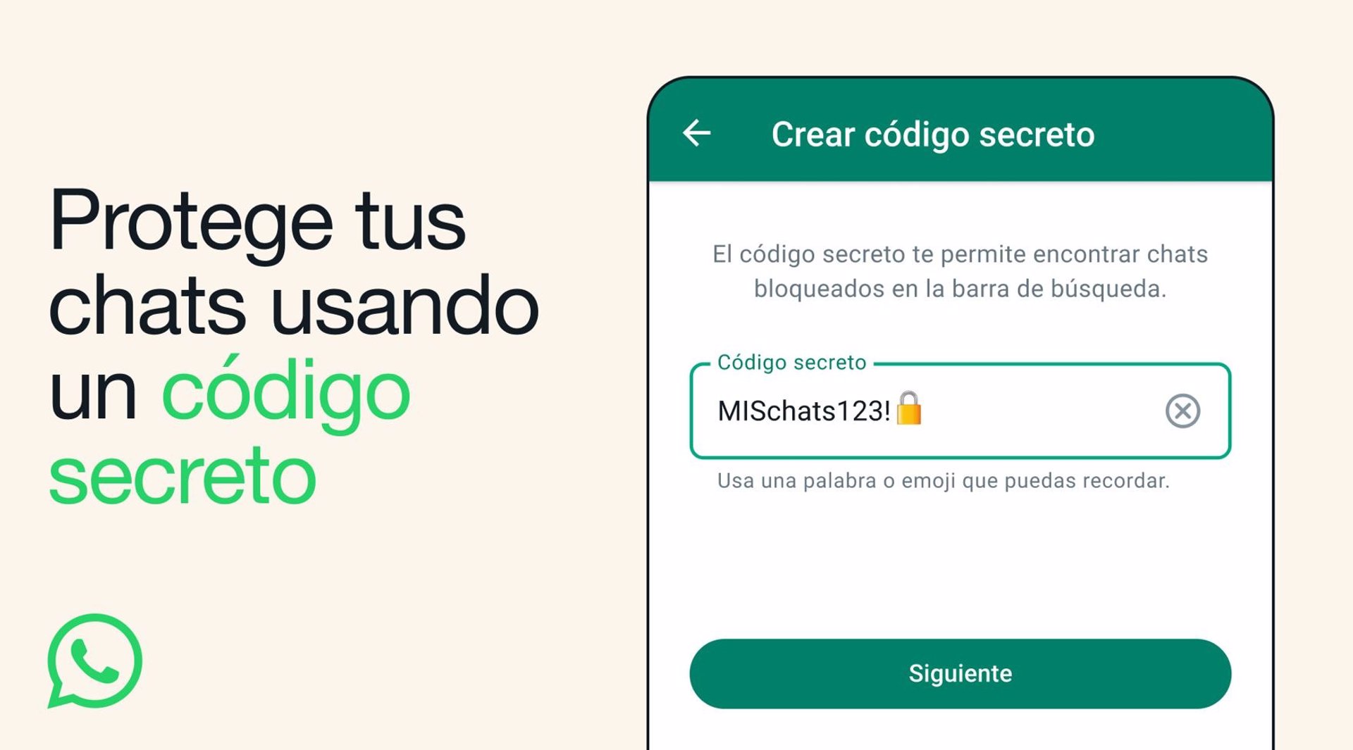 Código secreto de WhatsApp