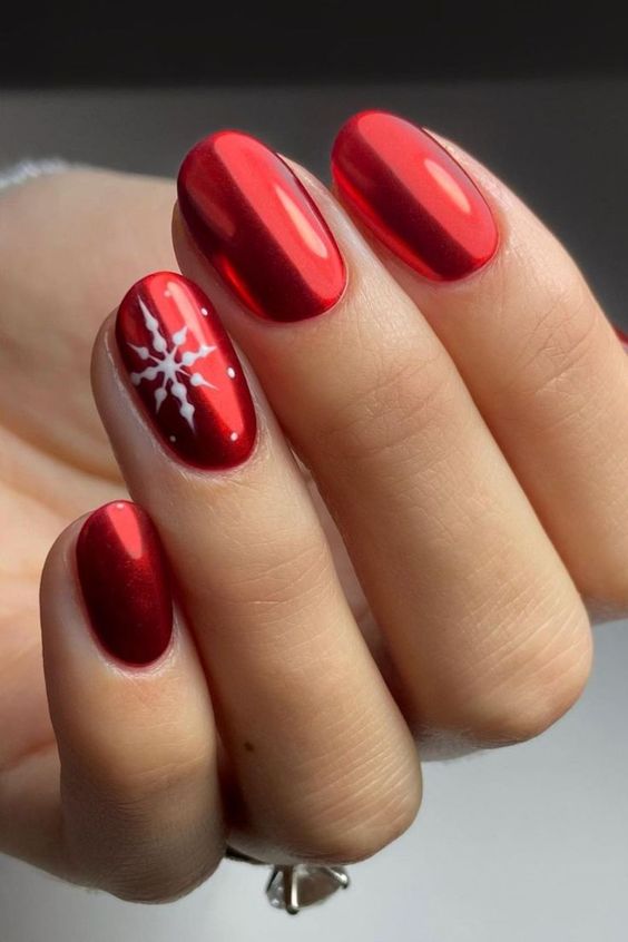 Uñas metálicas navidad