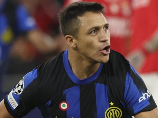 Alexis Sánchez jugando en el Inter de Milán