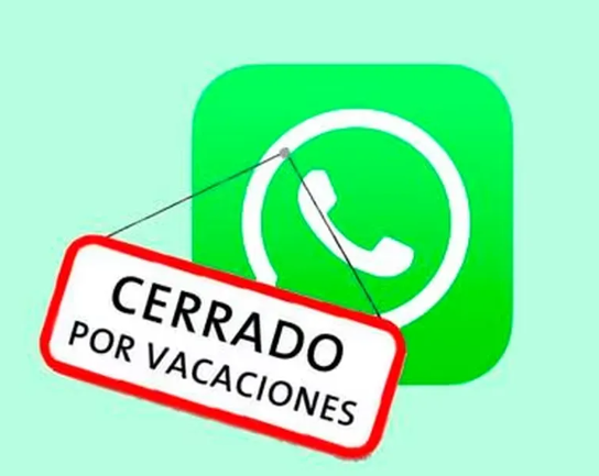 WhatsApp cerrado por vacaciones.