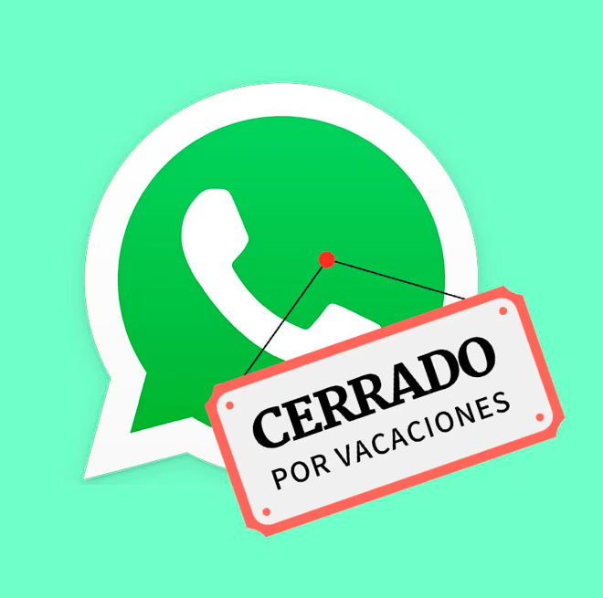 WhatsApp cerrado por vacaciones.