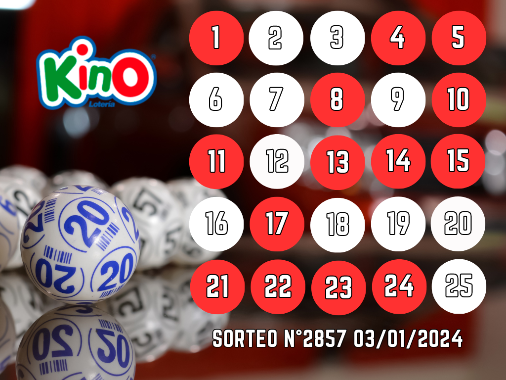 RESULTADOS KINO, SORTEO 2854 - MIÉRCOLES 3 DE ENERO 2024