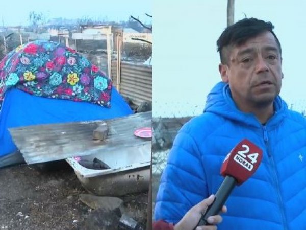 Damnificados en carpas.