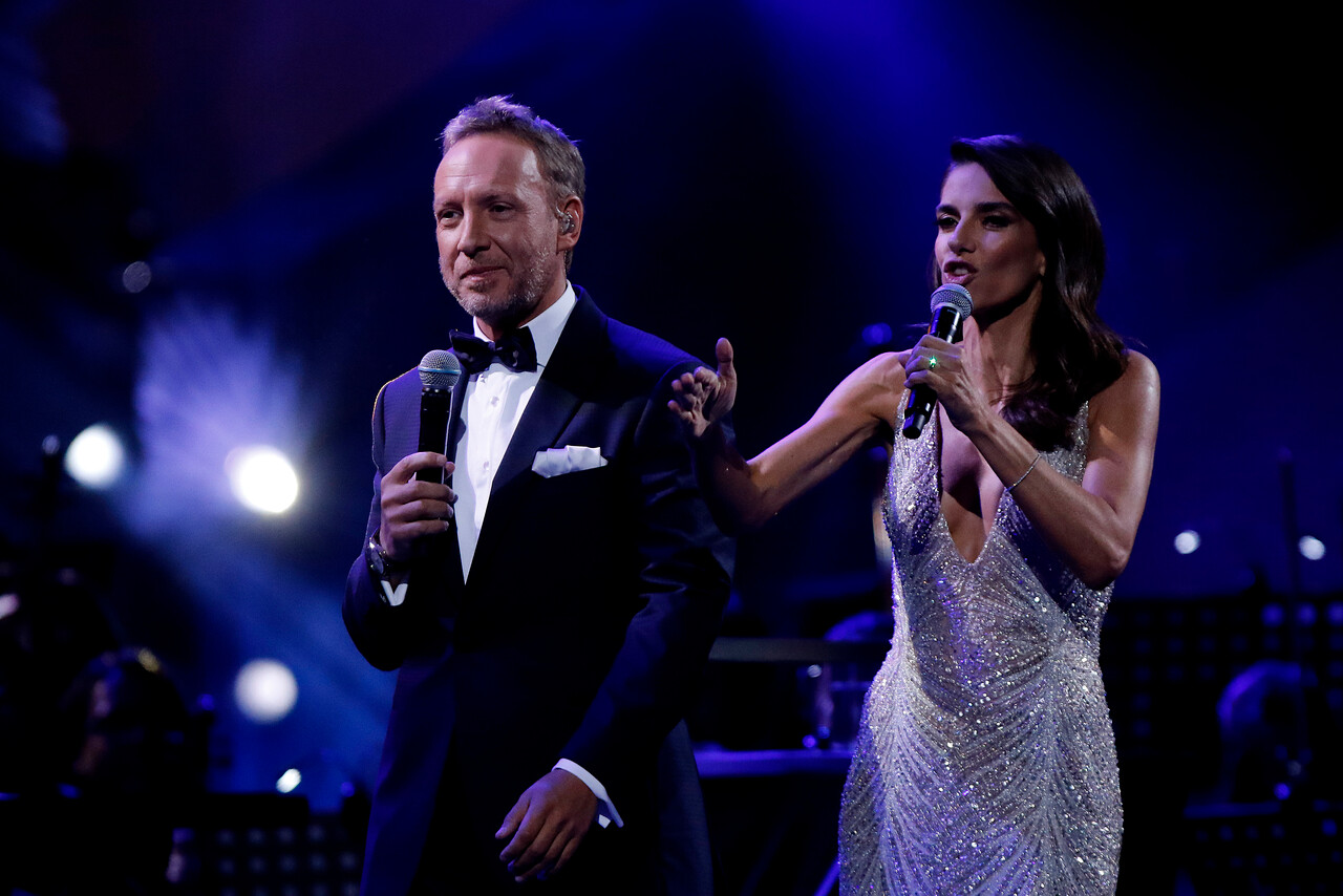 Martín Cárcamo y María Luisa Godoy en el Festival de Viña del Mar