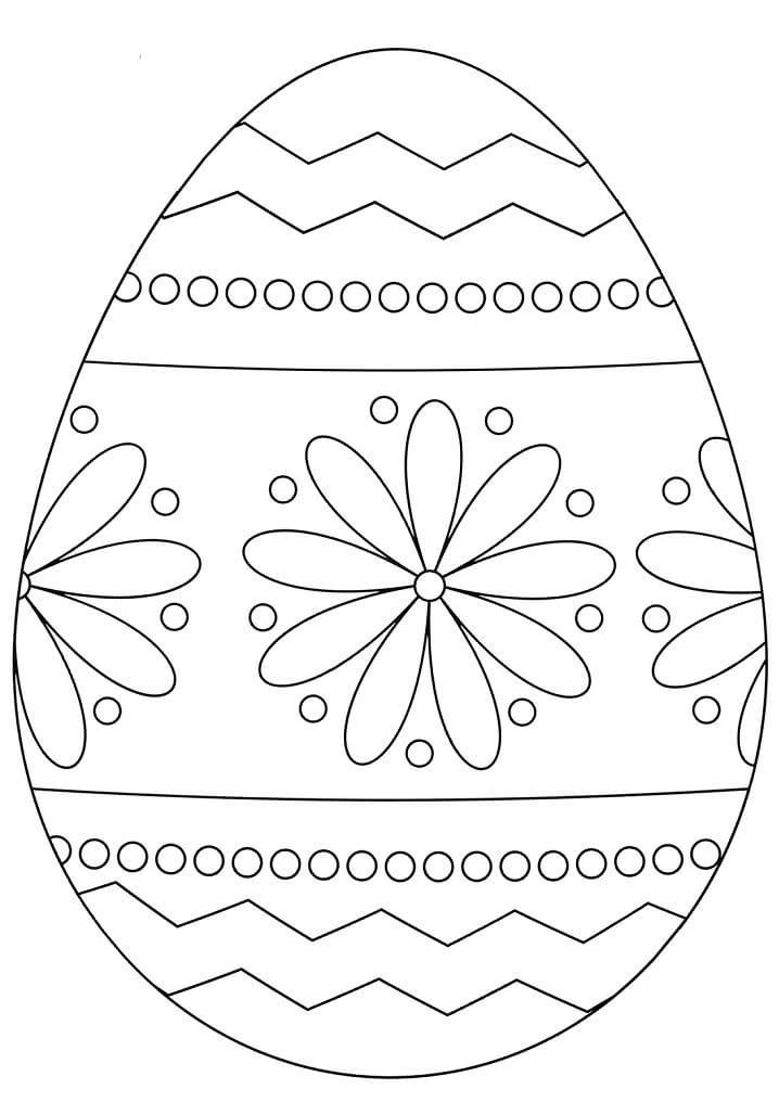 Huevo de pascua para colorear.